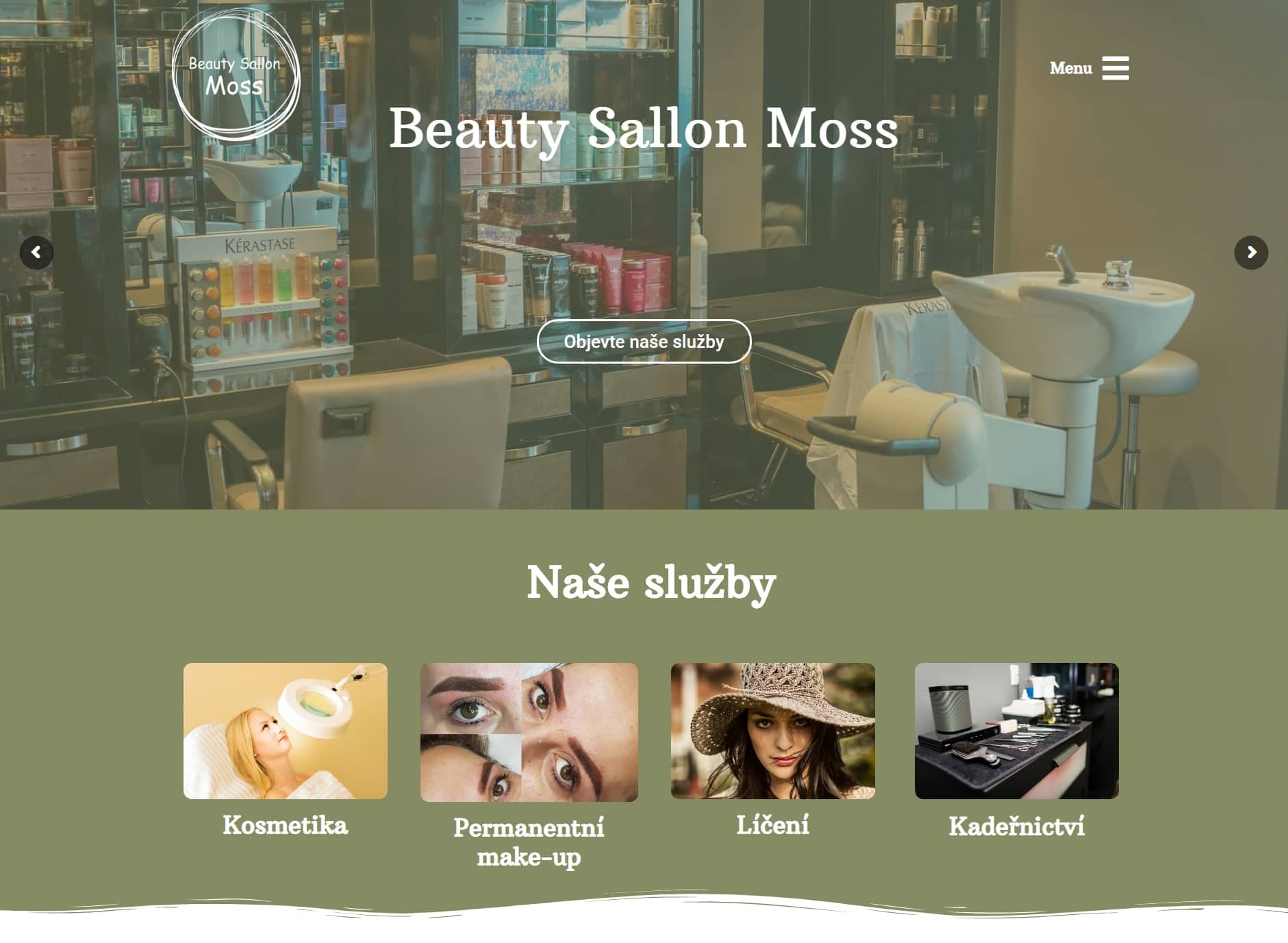 Beauty Sallon Moss | eSoul tvoří a optimalizuje webové stránky