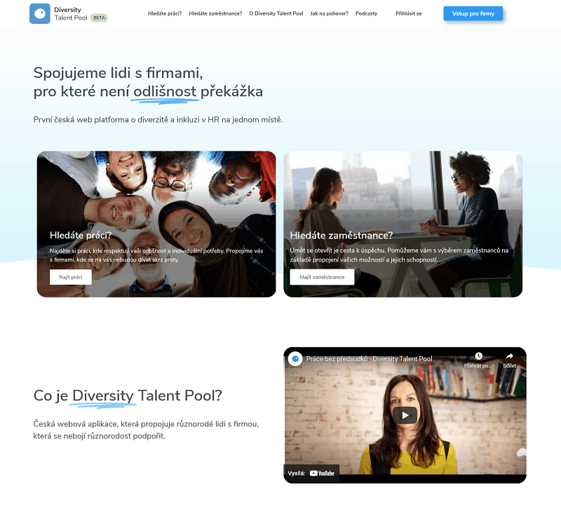 Diversity Talent Pool | eSoul tvoří a optimalizuje webové stránky
