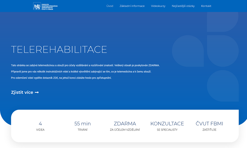 FBMI ČVUT Telerehabilitace | eSoul tvoří a optimalizuje webové stránky